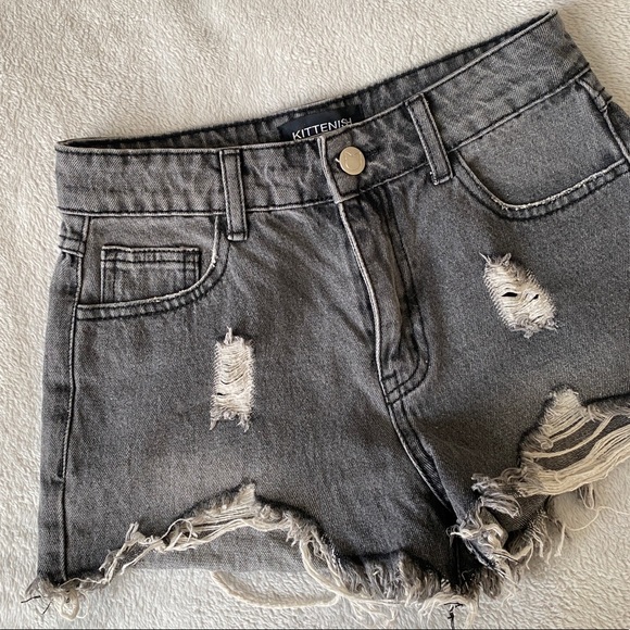 Kittenish Pants - Kittenish Black Shorts